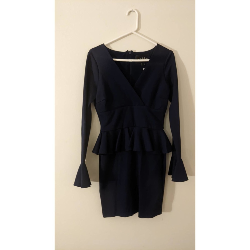 Nicole Miller Navy Blue Ponte Mini Dress NWT, Small - Picture 3 of 13